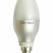 Энергосберегающая светодиодная лампа свеча Geniled E14 5Вт используется вместо широко распространенных ламп накаливания типа \